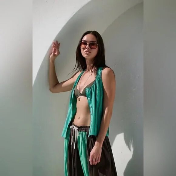 New Free People Coconut Set - Green Combo Small NWOT - Picture 3 of 10